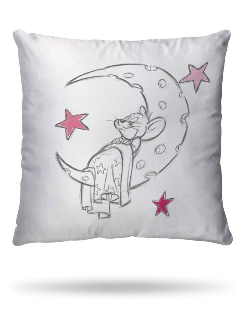 Housse de couette Tom&Jerry dodo 140x200 cm - 100% Coton - Rose et blanc Blanc - Kiabi
