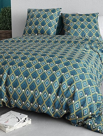 Housse de couette TRISKA + 2 taies coton 57 fils