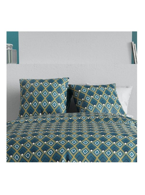 Housse de couette TRISKA + 2 taies coton 57 fils - Kiabi