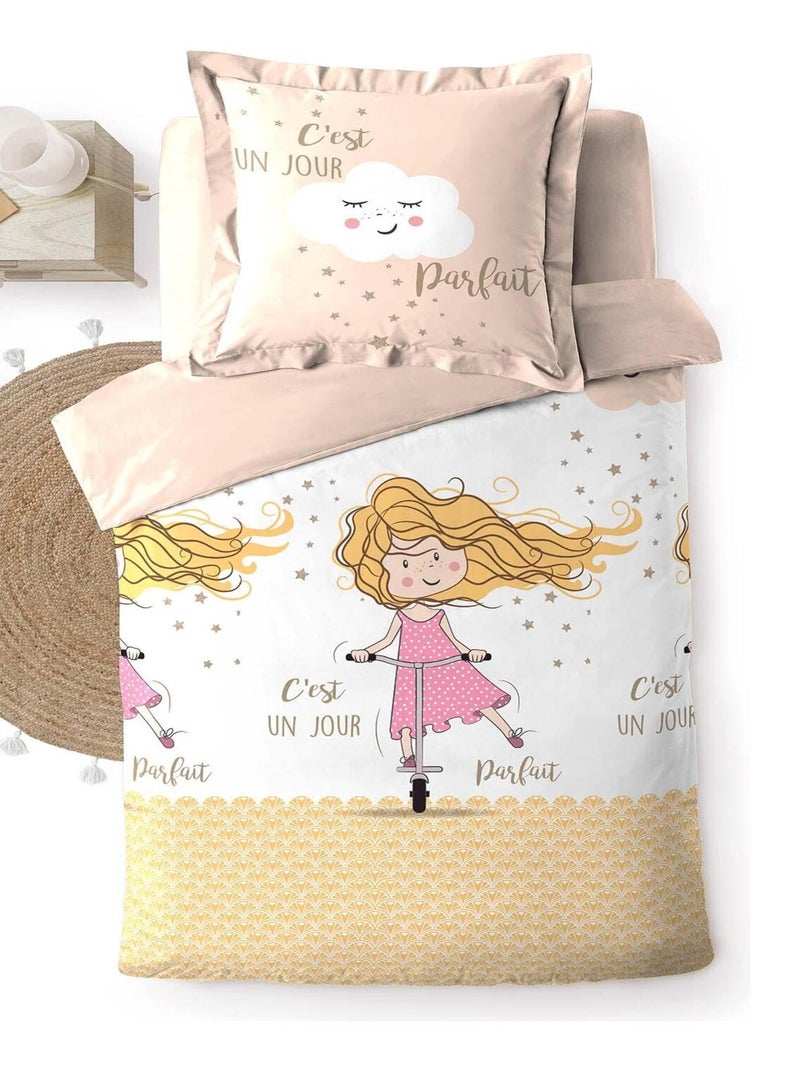 Housse de couette trotinette Rose - Kiabi