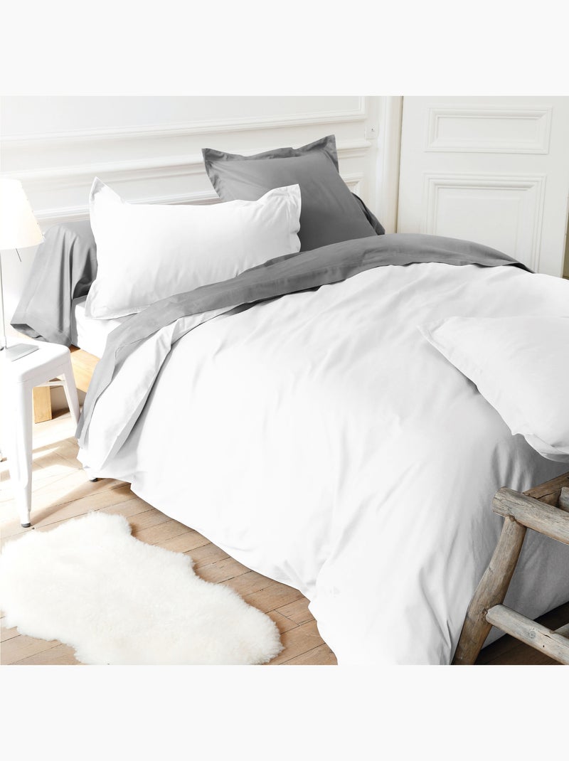 Housse de couette uni coton ALTO Blanc - Kiabi