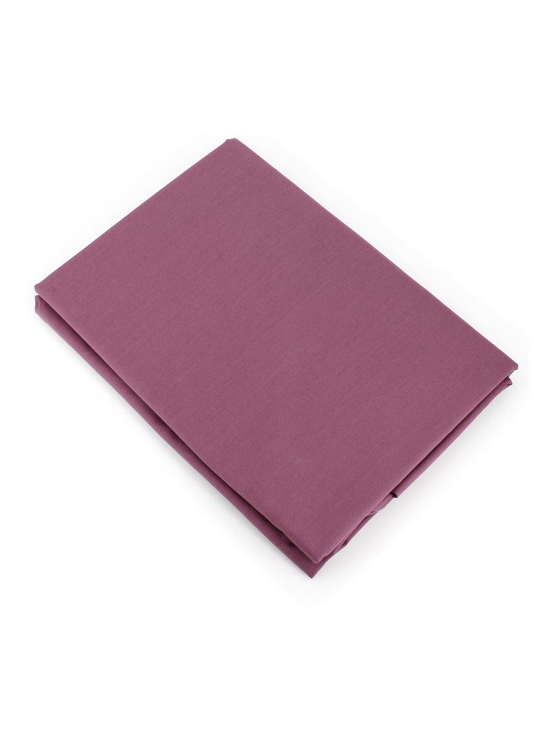 Housse de couette uni coton ALTO Violet prune - Kiabi