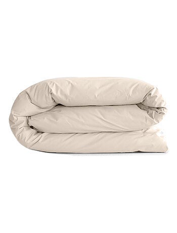Housse de couette uni percale de coton MANOIR