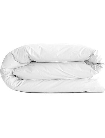 Housse de couette uni percale de coton MANOIR