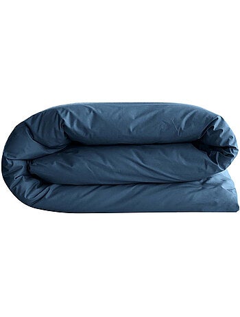 Housse de couette uni percale de coton MANOIR