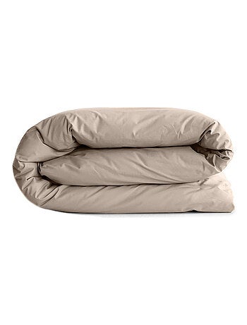 Housse de couette uni percale de coton MANOIR