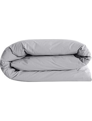 Housse de couette uni percale de coton MANOIR