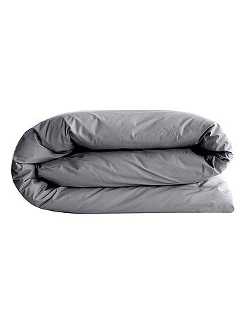 Housse de couette uni percale de coton MANOIR