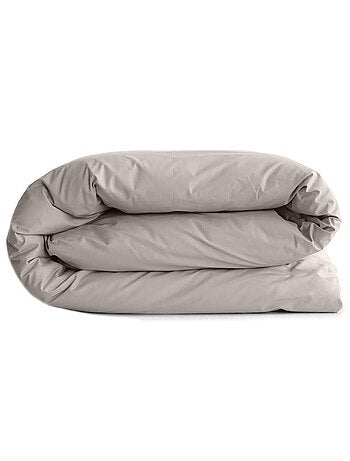 Housse de couette uni percale de coton MANOIR