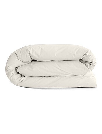 Housse de couette uni percale de coton MANOIR