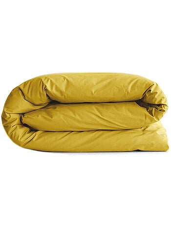 Housse de couette uni percale de coton MANOIR