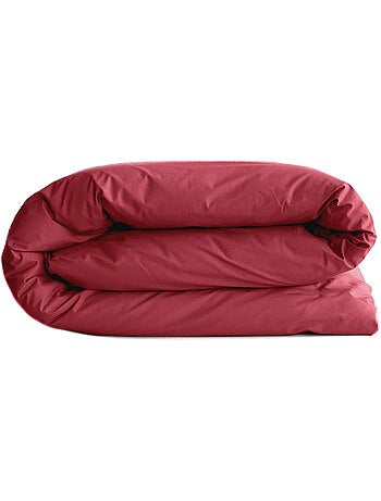 Housse de couette uni percale de coton MANOIR