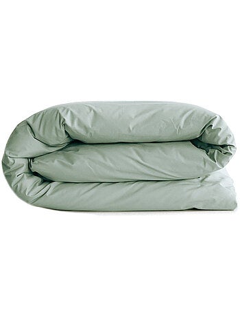 Housse de couette uni percale de coton MANOIR