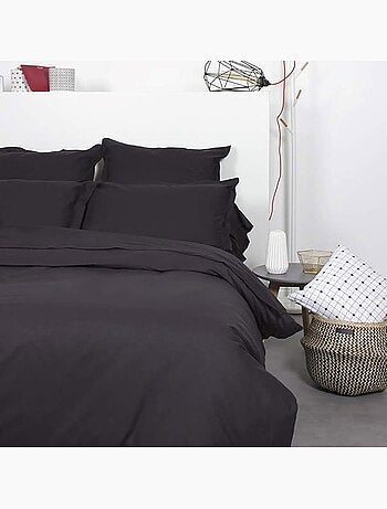 Housse de couette unie coton