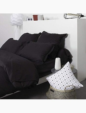 Housse de couette unie coton
