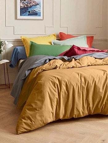 Housse de Couette Unie en 100 % Coton