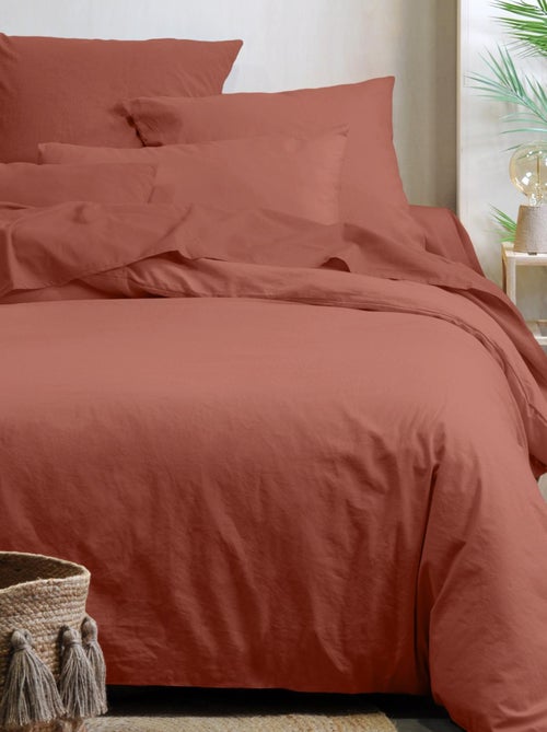 Housse de couette unie en coton bio - Kiabi
