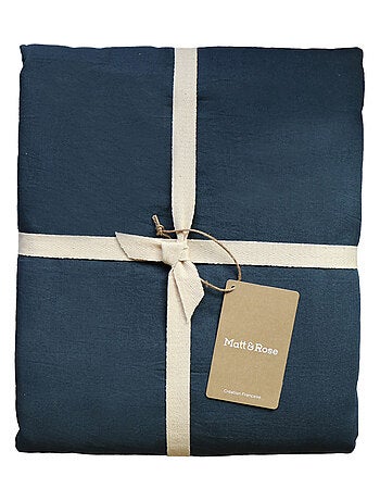 Housse de couette unie en coton, COTON LAVÉ