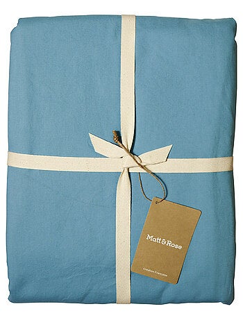 Housse de couette unie en coton, COTON LAVÉ