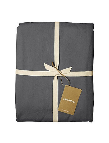 Housse de couette unie en coton, COTON LAVÉ