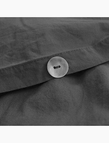 Housse de couette unie en coton, COTON LAVÉ