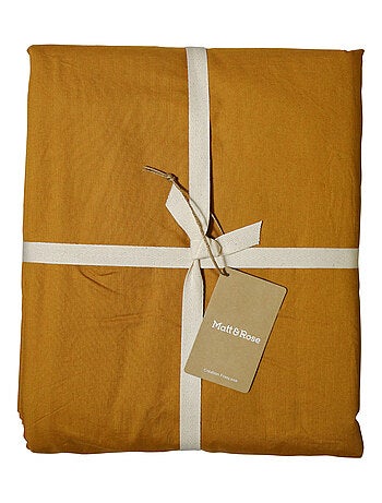 Housse de couette unie en coton, COTON LAVÉ