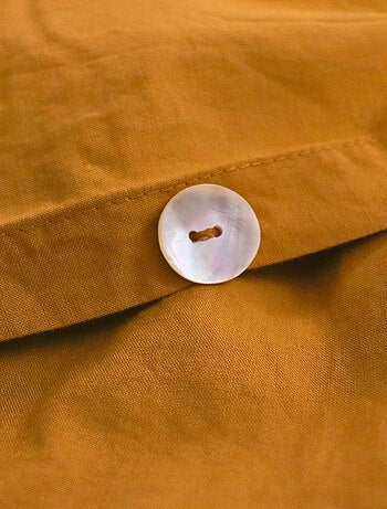 Housse de couette unie en coton, COTON LAVÉ