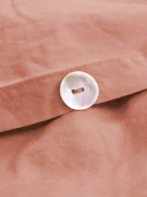 Housse de couette unie en coton, COTON LAVÉ - Kiabi