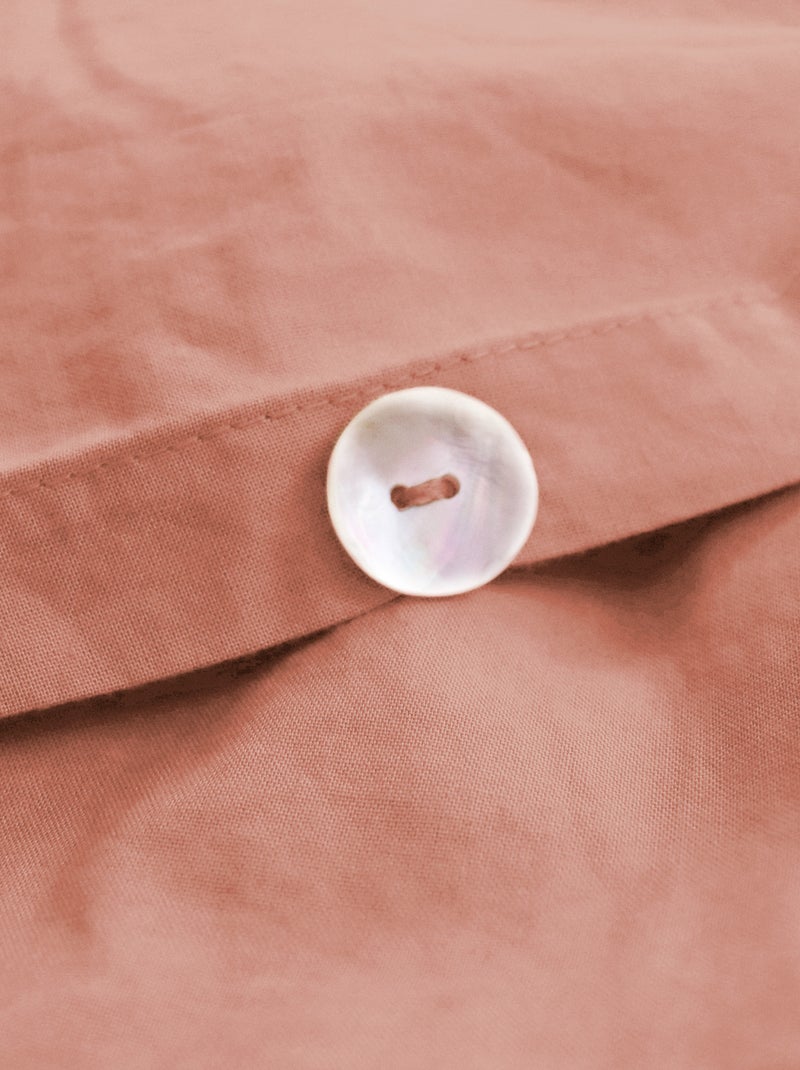 Housse de couette unie en coton, COTON LAVÉ Nude - Kiabi