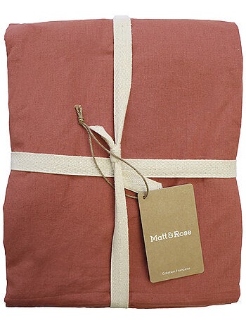 Housse de couette unie en coton, COTON LAVÉ