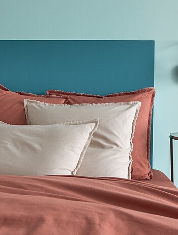Housse de couette unie en coton, COTON LAVÉ
