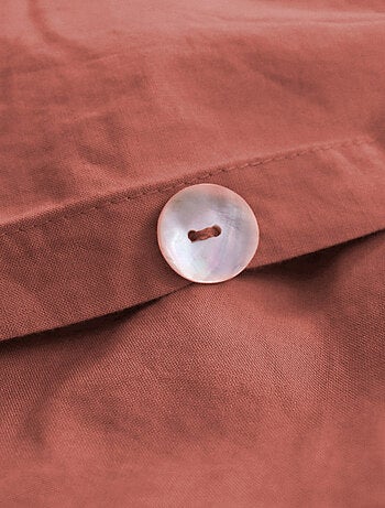 Housse de couette unie en coton, COTON LAVÉ