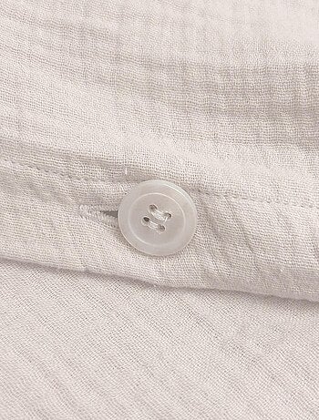 Housse de couette unie en coton, GAZE DE COTON