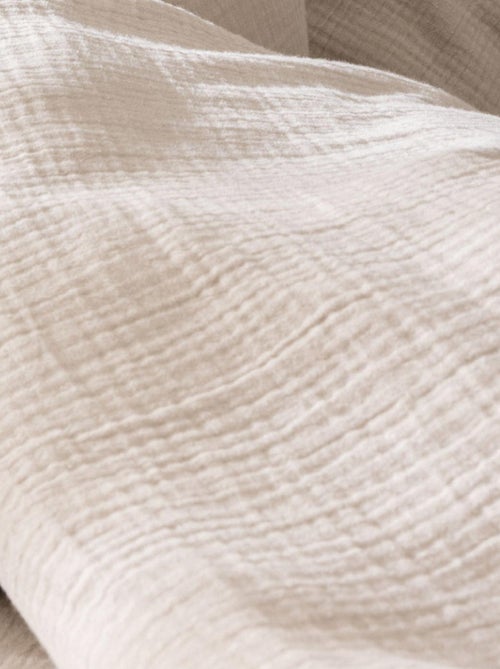 Housse de couette unie en coton, GAZE DE COTON - Kiabi