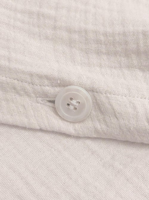 Housse de couette unie en coton, GAZE DE COTON - Kiabi