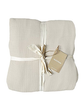 Housse de couette unie en coton, GAZE DE COTON