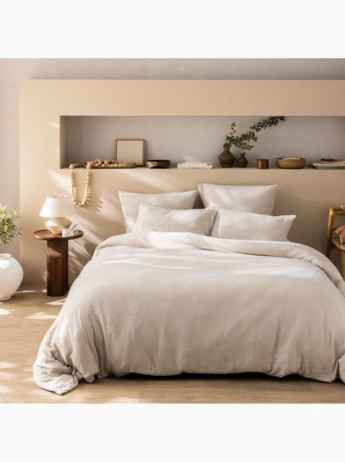 Housse de couette unie en coton, GAZE DE COTON - Kiabi Housse de couette unie en coton, GAZE DE COTON - Kiabi