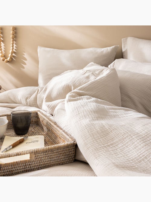 Housse de couette unie en coton, GAZE DE COTON - Kiabi Housse de couette unie en coton, GAZE DE COTON - Kiabi