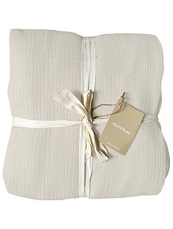 Housse de couette unie en coton, GAZE DE COTON
