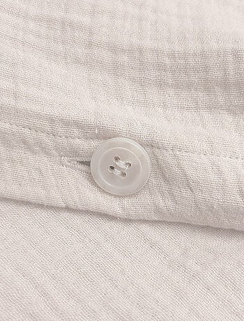 Housse de couette unie en coton, GAZE DE COTON