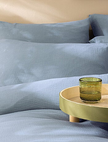 Housse de couette unie en coton, GAZE DE COTON