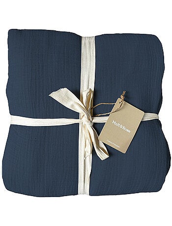 Housse de couette unie en coton, GAZE DE COTON