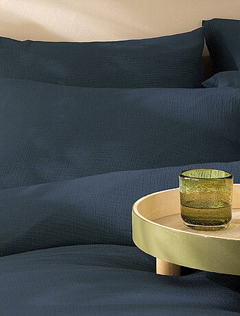 Housse de couette unie en coton, GAZE DE COTON