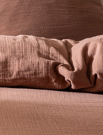 Housse de couette unie en coton, GAZE DE COTON