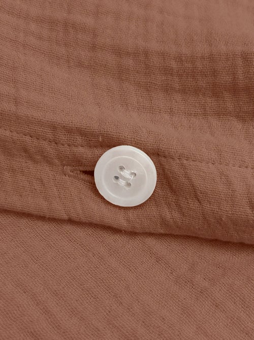 Housse de couette unie en coton, GAZE DE COTON - Kiabi