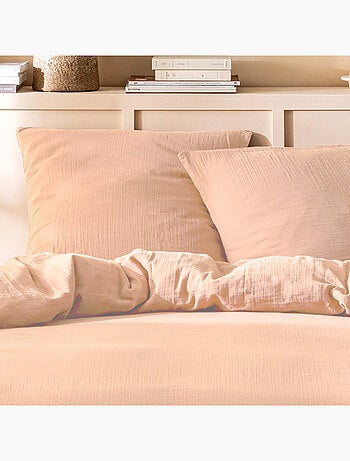Housse de couette unie en coton, GAZE DE COTON