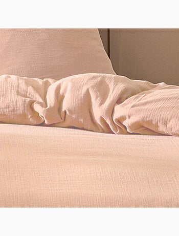 Housse de couette unie en coton, GAZE DE COTON