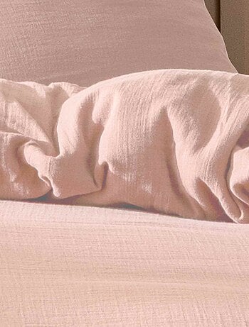 Housse de couette unie en coton, GAZE DE COTON