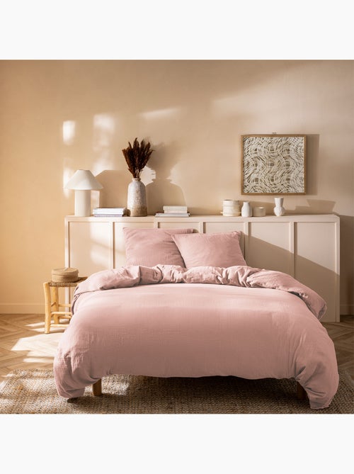 Housse de couette unie en coton, GAZE DE COTON - Kiabi
