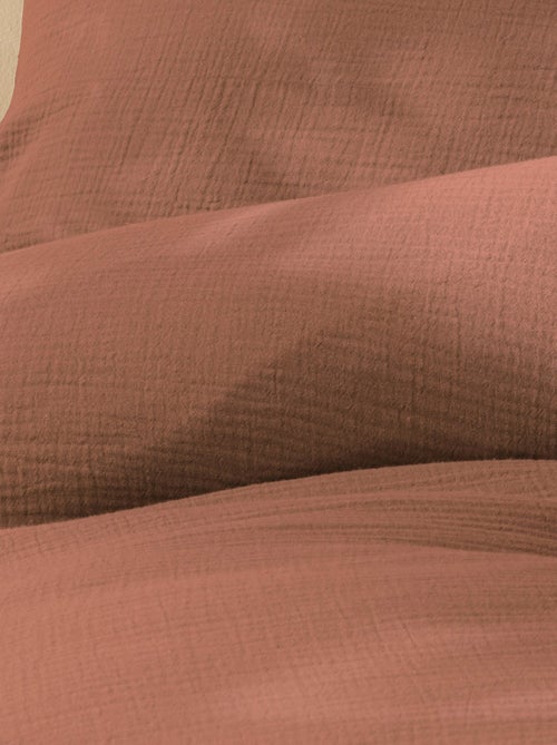 Housse de couette unie en coton, GAZE DE COTON - Kiabi
